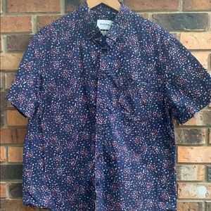 Men’s floral print button down